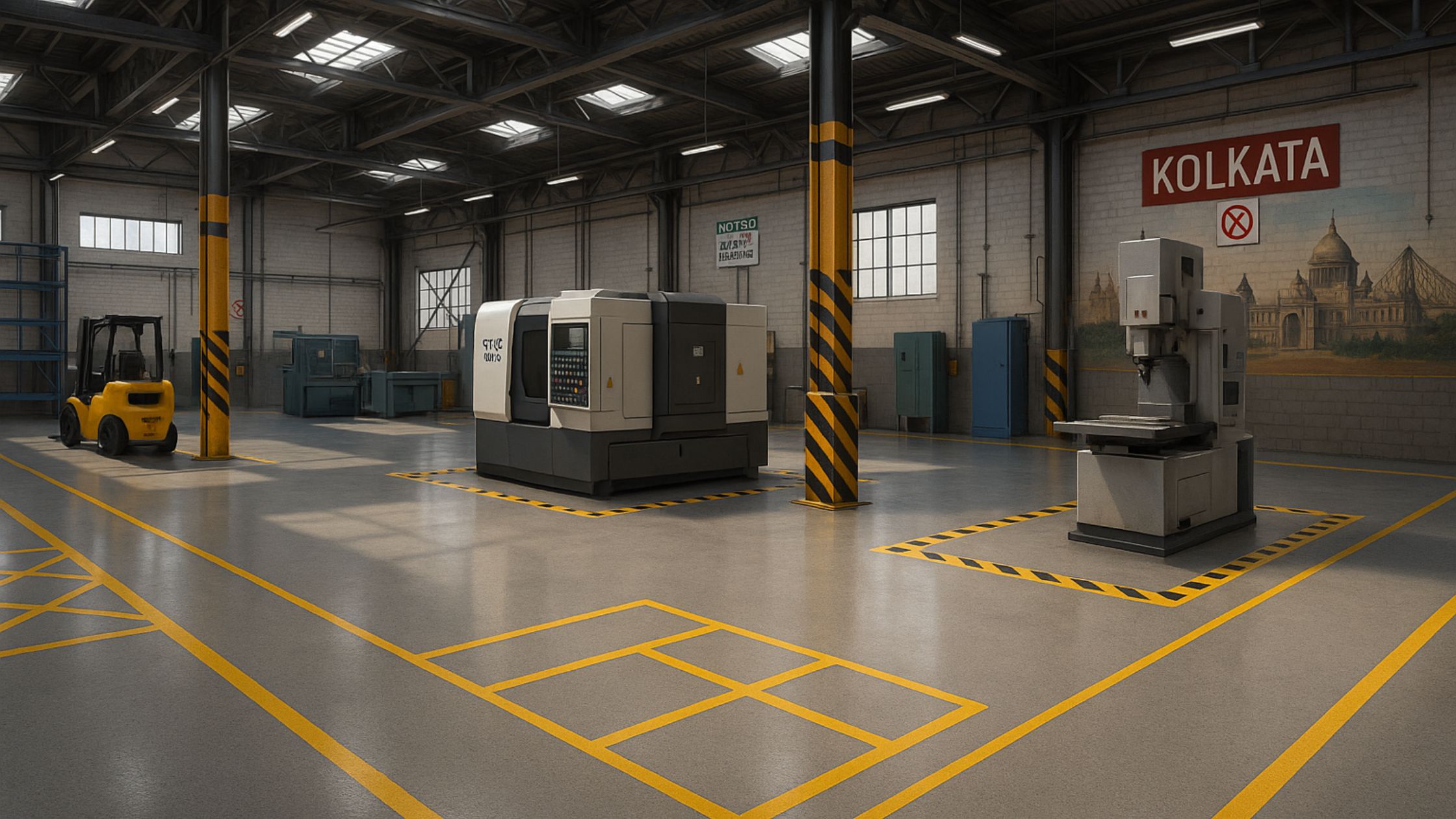 industrial flooring in Kolkata for heavy machinery